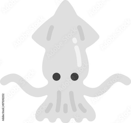 イカのアイコンのイラスト