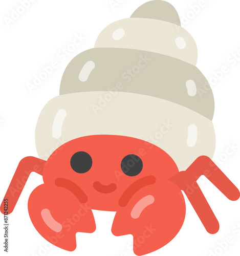 ヤドカリのアイコンのイラスト