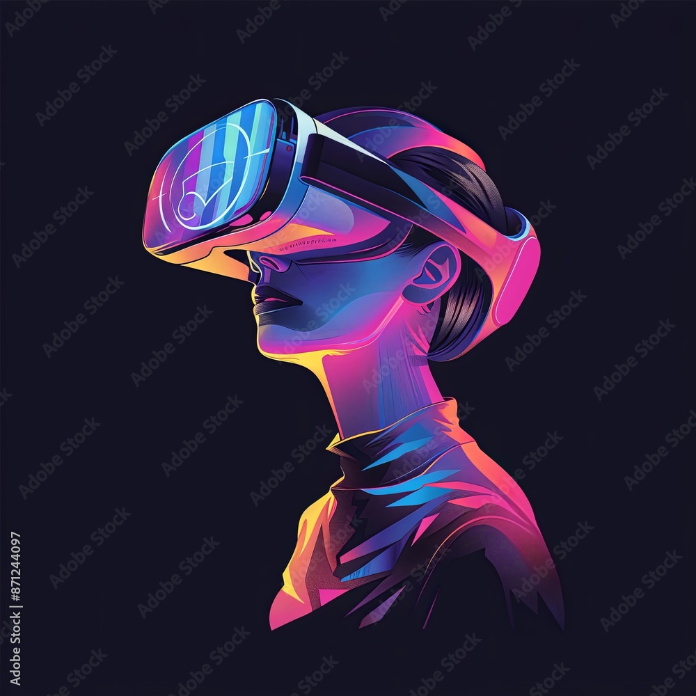 an image of a person using VR and AR googles an image of a person using VR and AR googles