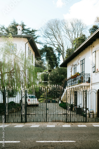 Elegant Gate at Traditional Italian Villa photo