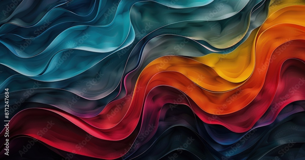 Obraz premium Abstract Fluid Art Waves