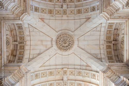 Ornamental ceiling of the building