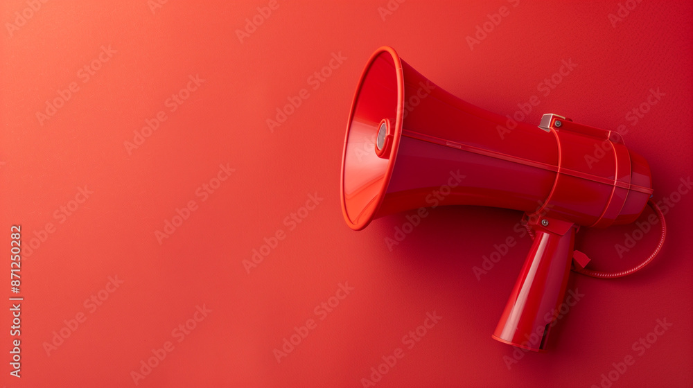 red megaphone on red background red megaphone on red background