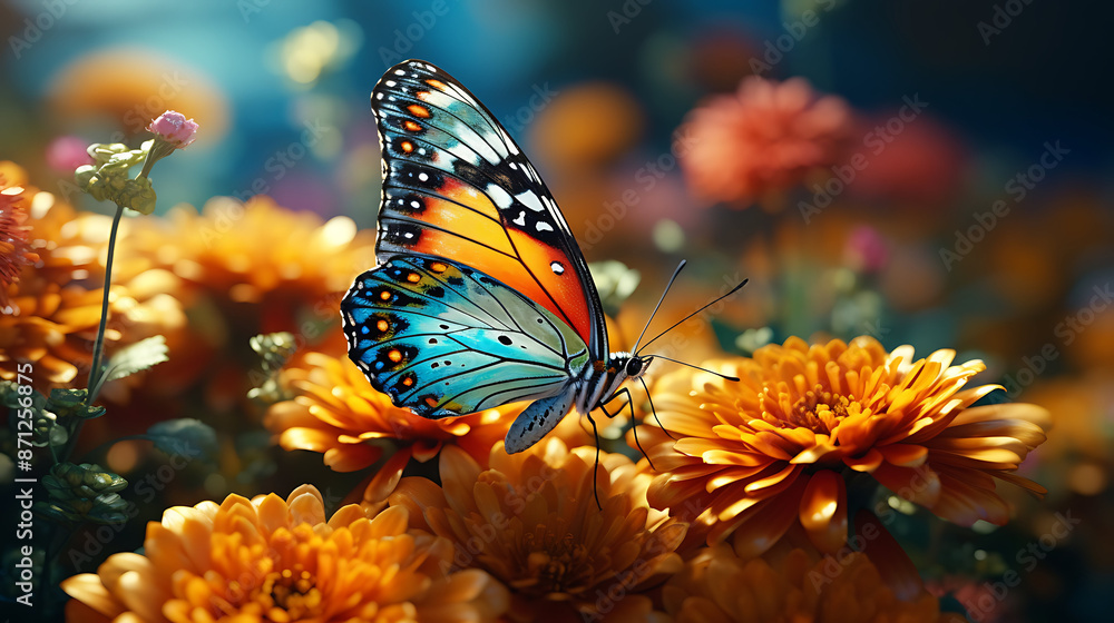 Obraz premium butterfly on flower