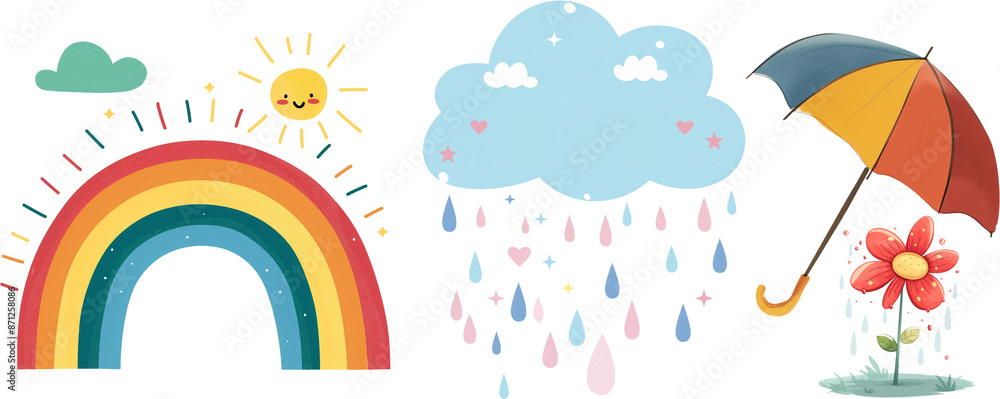 illustration set of Rainy day item illustration set of Rainy day item