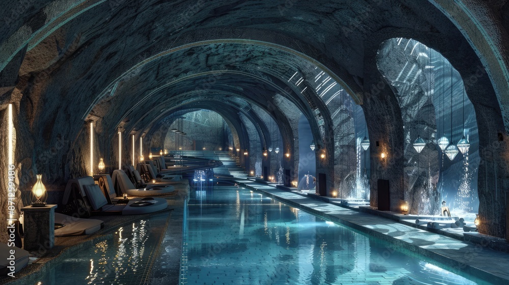 Fototapeta premium Create a blueprint for a city built entirely underground.
