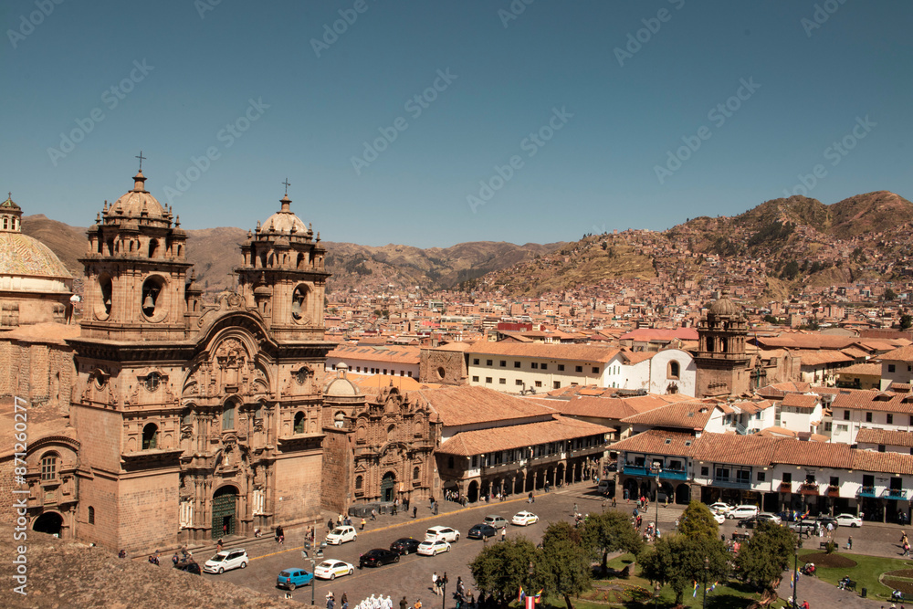 Naklejka premium view of the city of Cusco