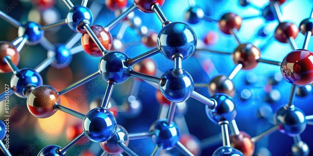 Close up of a molecule structure , science, chemistry, macro, molecular, organic, biology, research, technology, atoms, DNA Close up of a molecule structure , science, chemistry, macro, molecular, organic, biology, research, technology, atoms, DNA