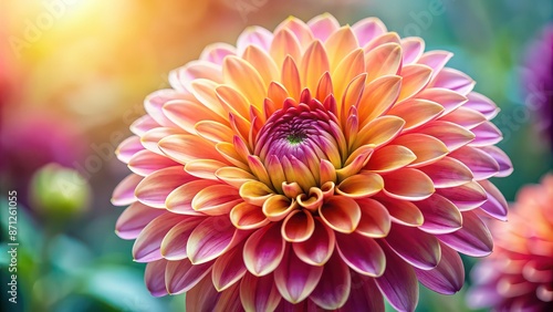 Close up of a delicate flower with vibrant petals, floral, macro, nature, close-up, detail, blossom, vibrant, petals, garden