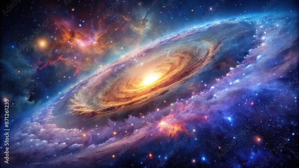 Fototapeta premium Galaxy background with cosmic nebula and deep space, galaxy, background, cosmic, nebula, deep space, stars, universe