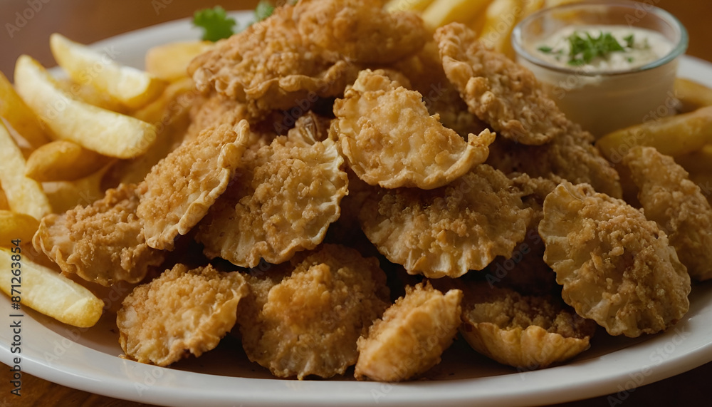 fried clams with fries fried clams with fries
