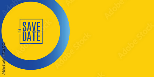 Save the date, Retro Save the date banner. colorful background Can be used for business, marketing and advertising.
