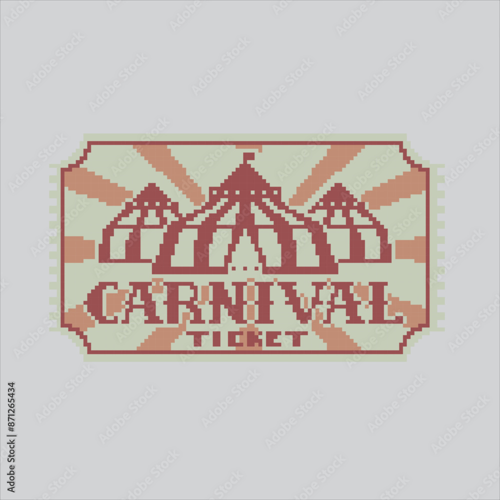 Pixel art illustration Ticket. Pixelated Carnival Ticket. Carnival Ticket pixelated for the pixel art game and icon for website and video game. old school retro. Pixel art illustration Ticket. Pixelated Carnival Ticket. Carnival Ticket pixelated for the pixel art game and icon for website and video game. old school retro.
