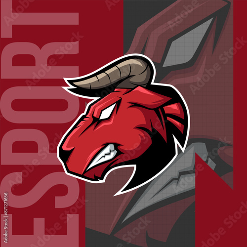 Esports Mascot Logo Team Bull Squad photo