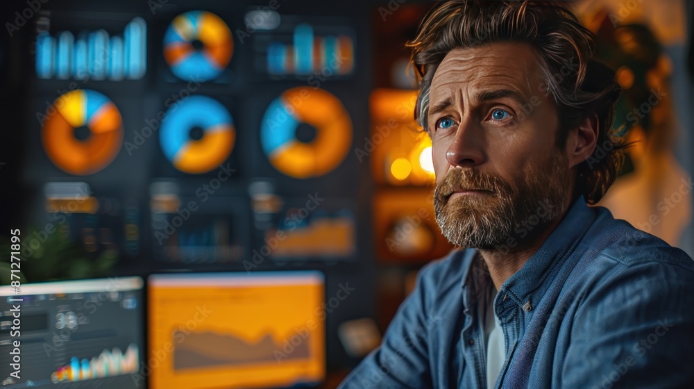 Business analyst working with Data Management System, creating reports with KPIs and metrics for finance By Generated AI Business analyst working with Data Management System, creating reports with KPIs and metrics for finance By Generated AI