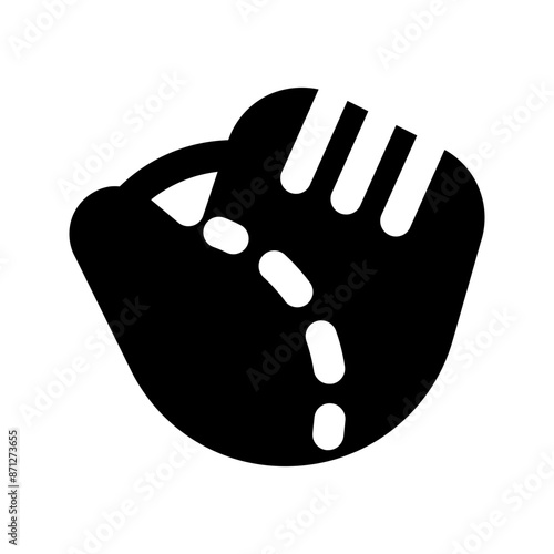 baseball glove glyph icon