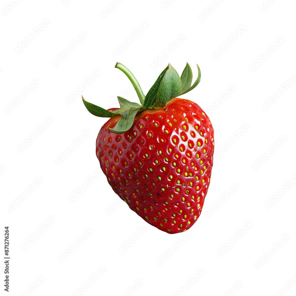 Close-up of a strawberry isolated on a transparent background Close-up of a strawberry isolated on a transparent background