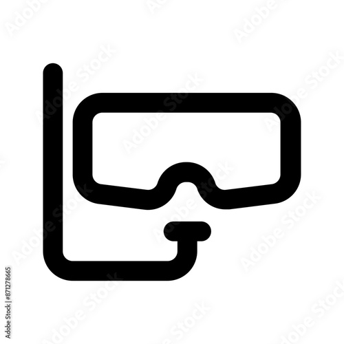 snorkeling line icon