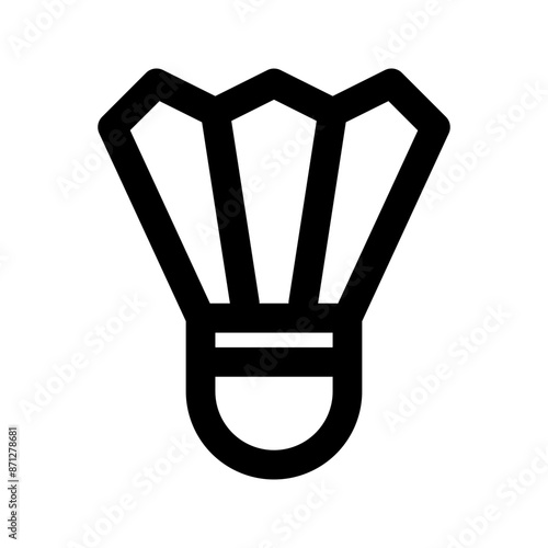 shuttlecock line icon