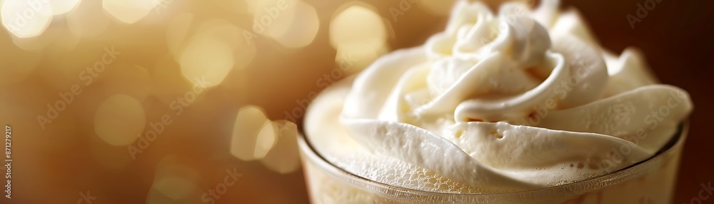 Close-Up of Whipped Cream on a Coffee Drink Close-Up of Whipped Cream on a Coffee Drink