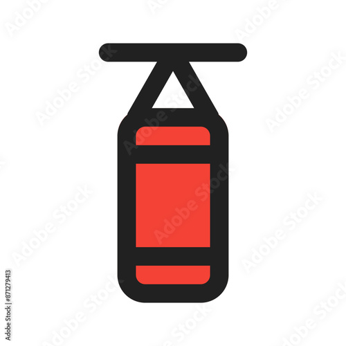 punching bag line color icon