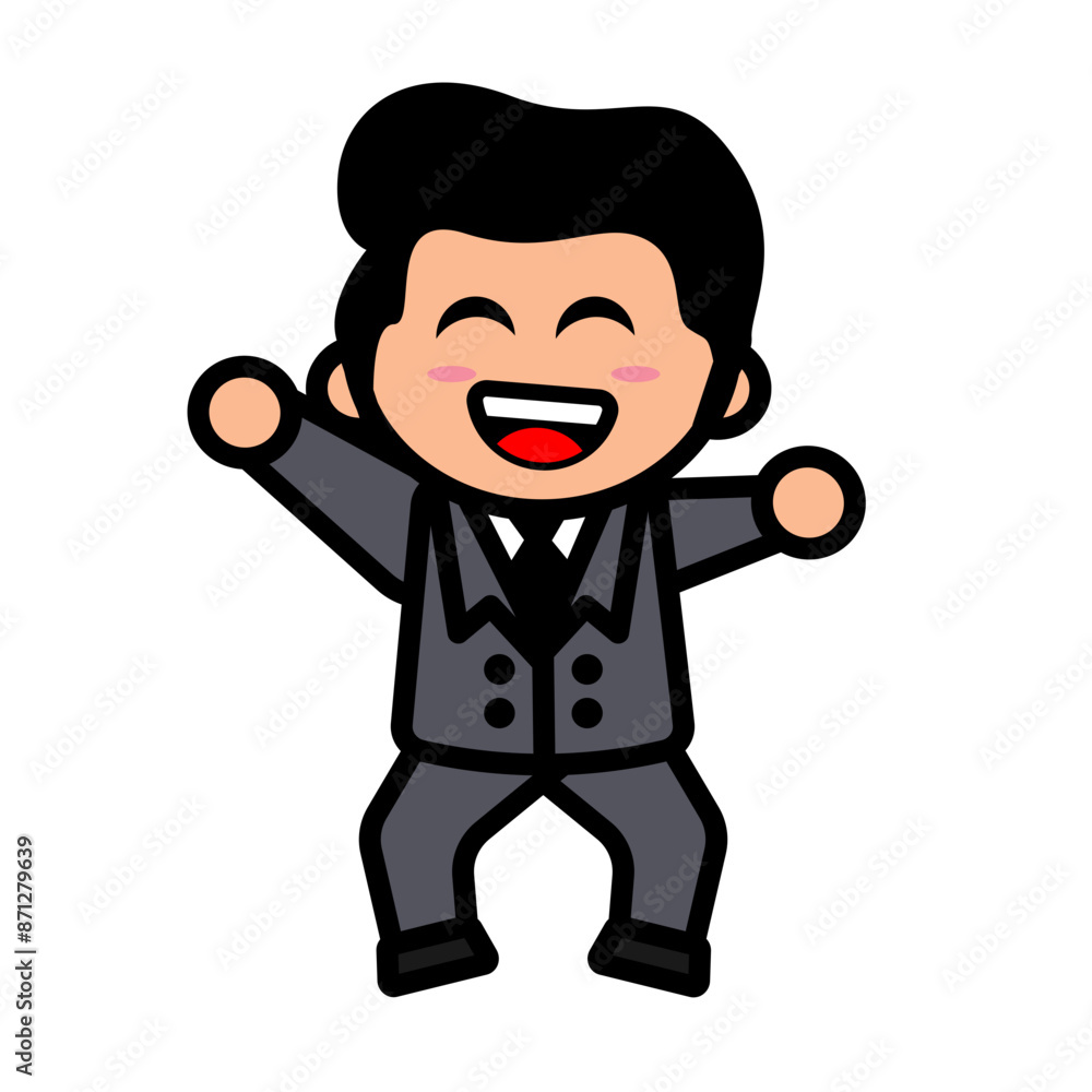young businessman with happy expression
young businessman with happy expression