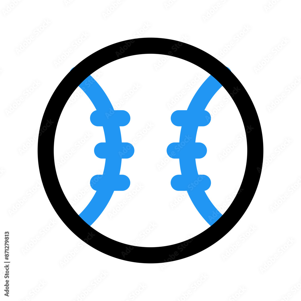 baseball line color icon baseball line color icon