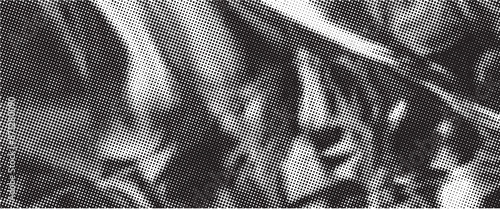 Monochrome gradient halftone dots background. Vector illustration. Abstract grunge dots on white background modern style