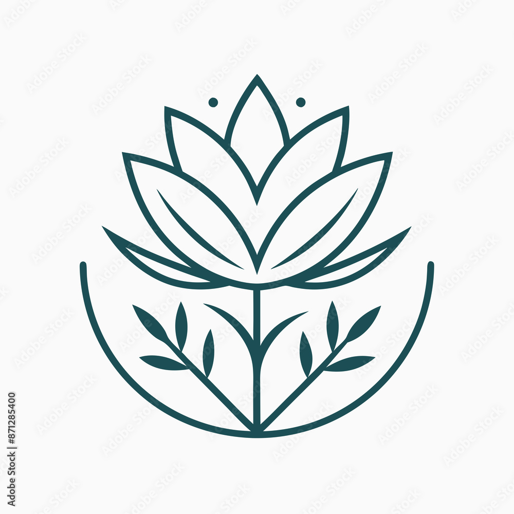 Flower logo vector art illustration.
Flower logo vector art illustration.