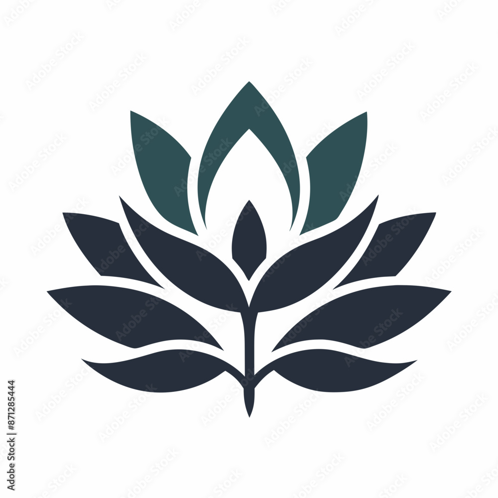 Naklejka premium Flower logo vector art illustration. 