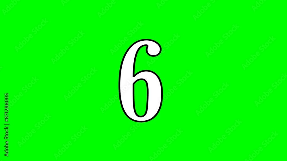 countdown of numbers from 10 to 0. countdown animation on green screen countdown of numbers from 10 to 0. countdown animation on green screen