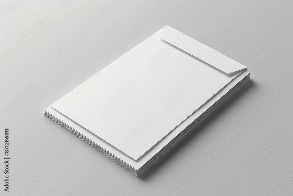 Blank envelope and letter mockup Blank envelope and letter mockup