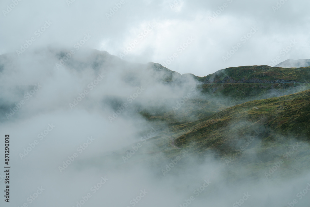 Mist over the mountains in Dolomites Mist over the mountains in Dolomites
