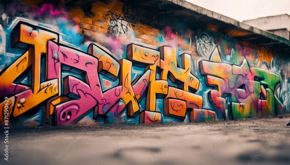 Naklejka premium graffiti on the wall