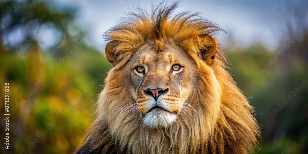 Close up image of a majestic lion in the wild, lion, wildlife, predator, animal, mammal, nature, safari, Africa Close up image of a majestic lion in the wild, lion, wildlife, predator, animal, mammal, nature, safari, Africa