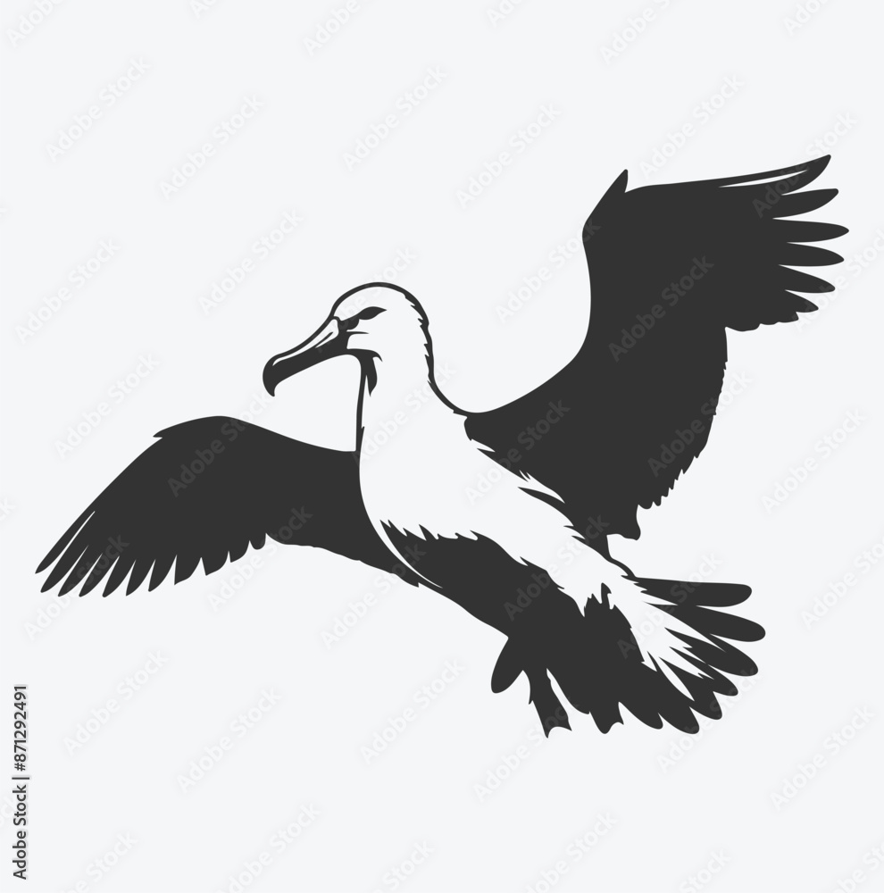 Fototapeta premium Majestic Albatross Silhouette Collection, Ideal for Art and Design Enthusiasts