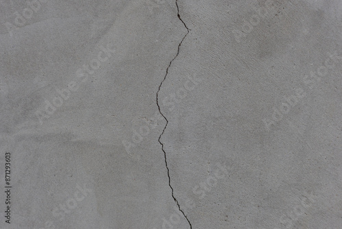 Cracked concrete surface at home, Cement fractures background