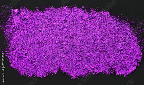 Brush stroke purple powder center, black background