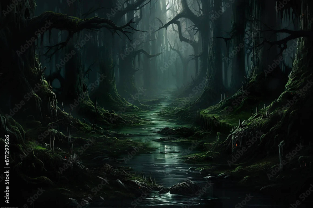 Quaking Quagmire: Enchanted Forest of Mystical Creatures Fantasy wallpaper Quaking Quagmire: Enchanted Forest of Mystical Creatures Fantasy wallpaper