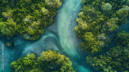 Exploring the intersections of ecology and global environmental protection through the lens of World Water Day with a bird s eye view of our natural surroundings and a focus on key ecologica © sablengjago