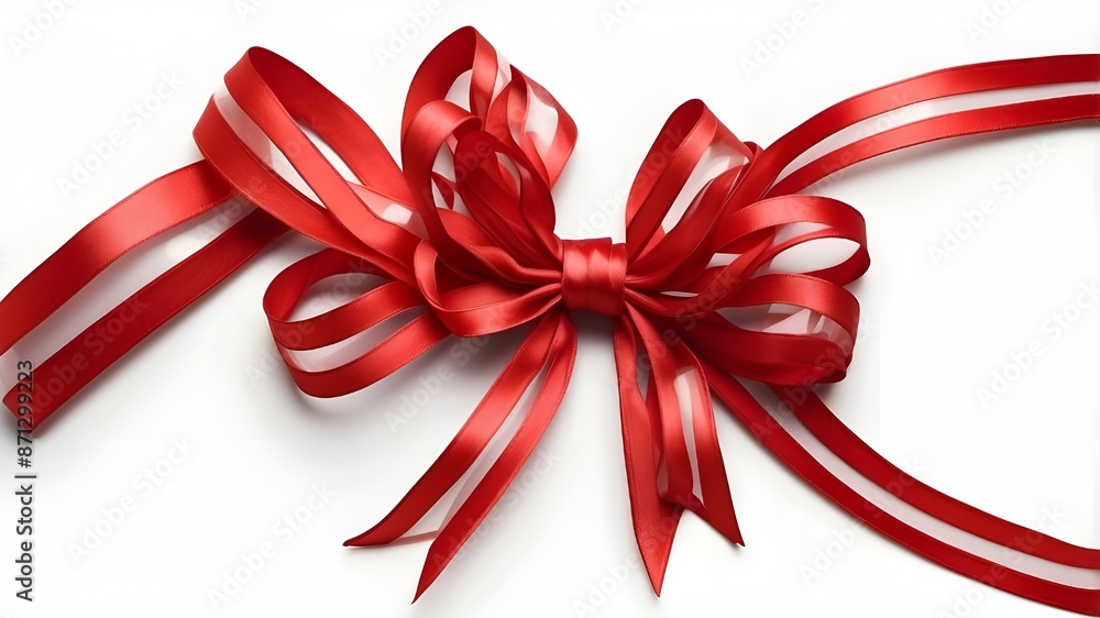 a transparent, red ribbon bow isolated in png a transparent, red ribbon bow isolated in png