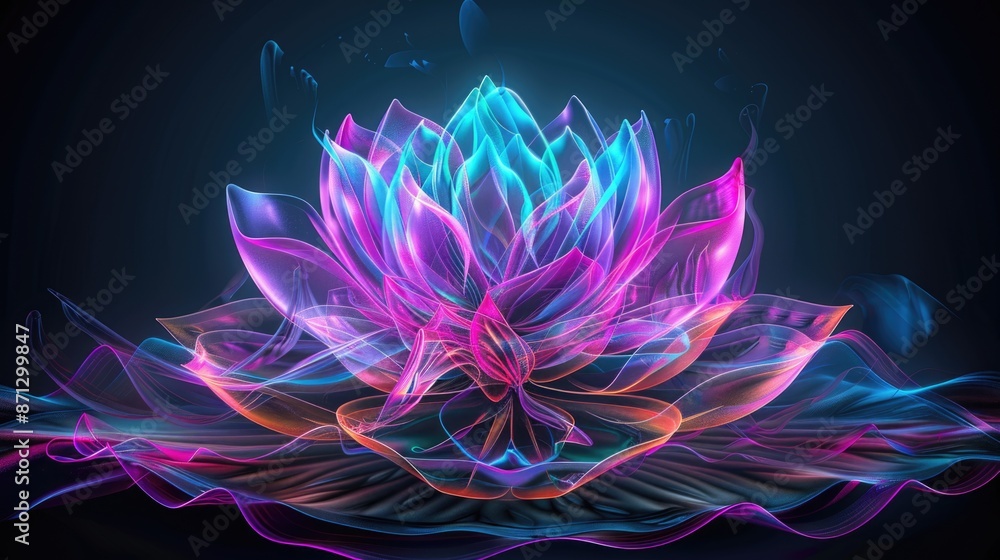 Abstract lotus flower Abstract lotus flower