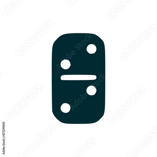 domino playing card logo vector illustration template design