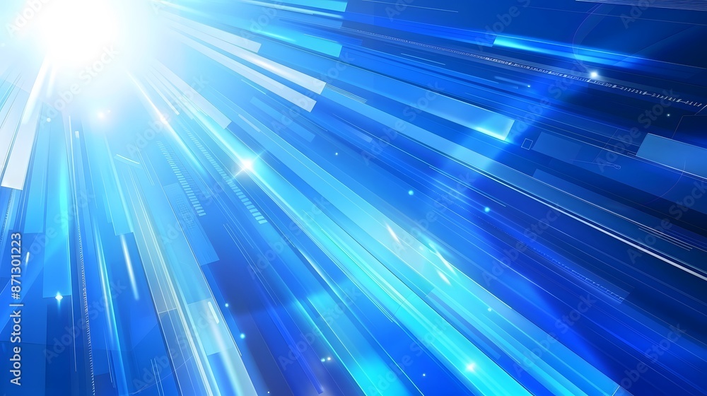 Fototapeta premium blue sun burst background