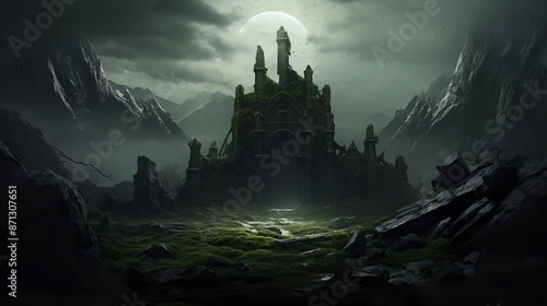 Forgotten Tomb of Ancient Secrets and Lost Souls Fantasy wallpaper