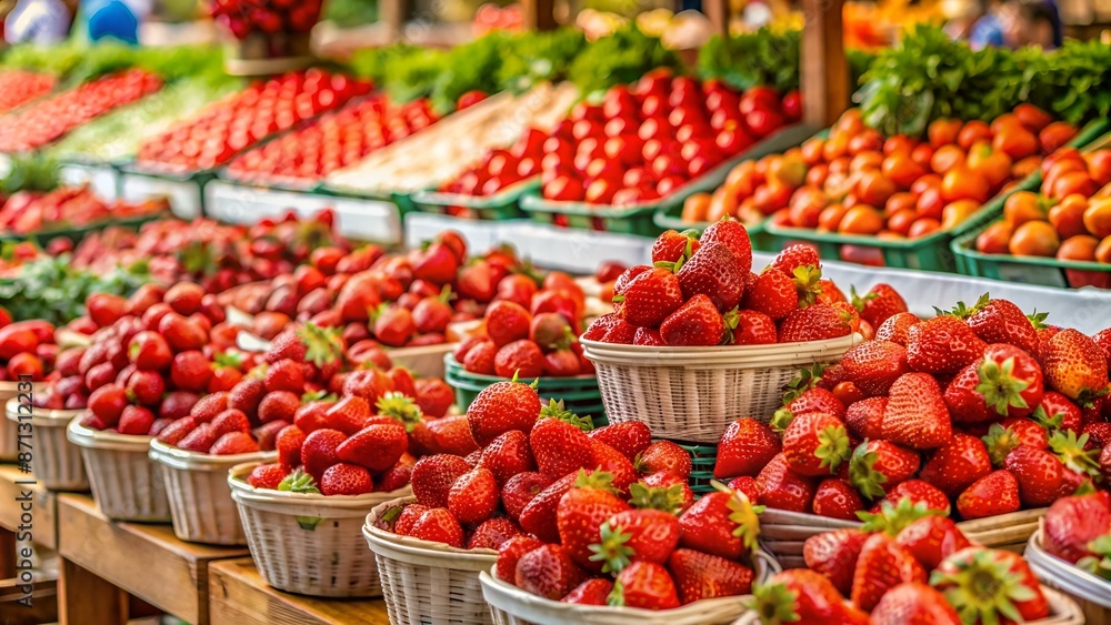Etal de fraises au marché (Market Stall : Strawberry) Etal de fraises au marché (Market Stall : Strawberry)