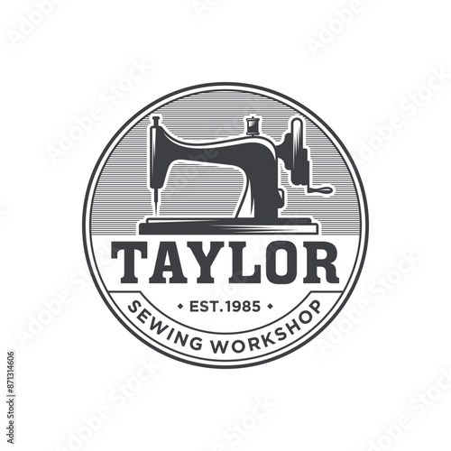 Creative Tailor Shop Logo. Tailor Shop Logo Icon Symbol Vector Design Template