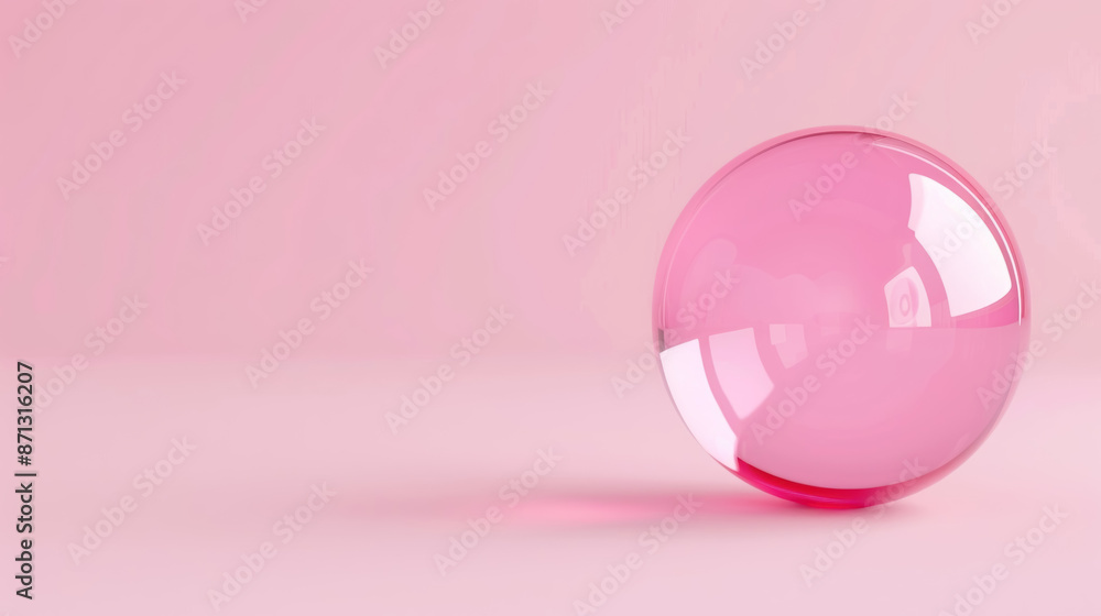 Purple Glass Ball on Shiny Background with Shadow Purple Glass Ball on Shiny Background with Shadow