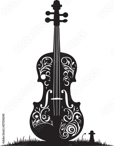 Violin Silhouette vector illustration