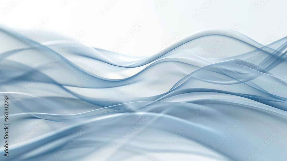 Abstract Line Wave on White Background, Close-up Illustration Abstract Line Wave on White Background, Close-up Illustration
